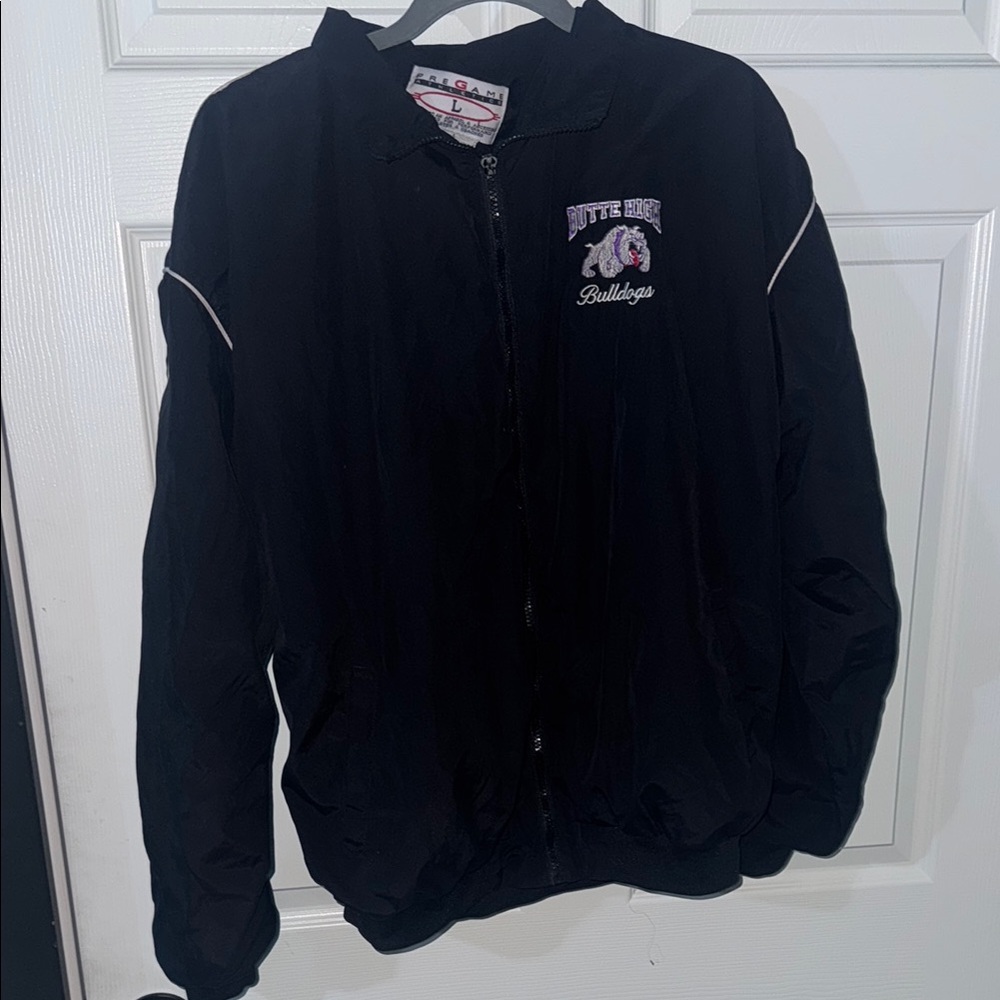 VINTAGE Butte High Bulldogs Black      Track, Light, Rain Jacket